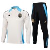 Argentine Sweat d'Entraînement Quarter-Zip 2024-25 Blanche Pour Enfant